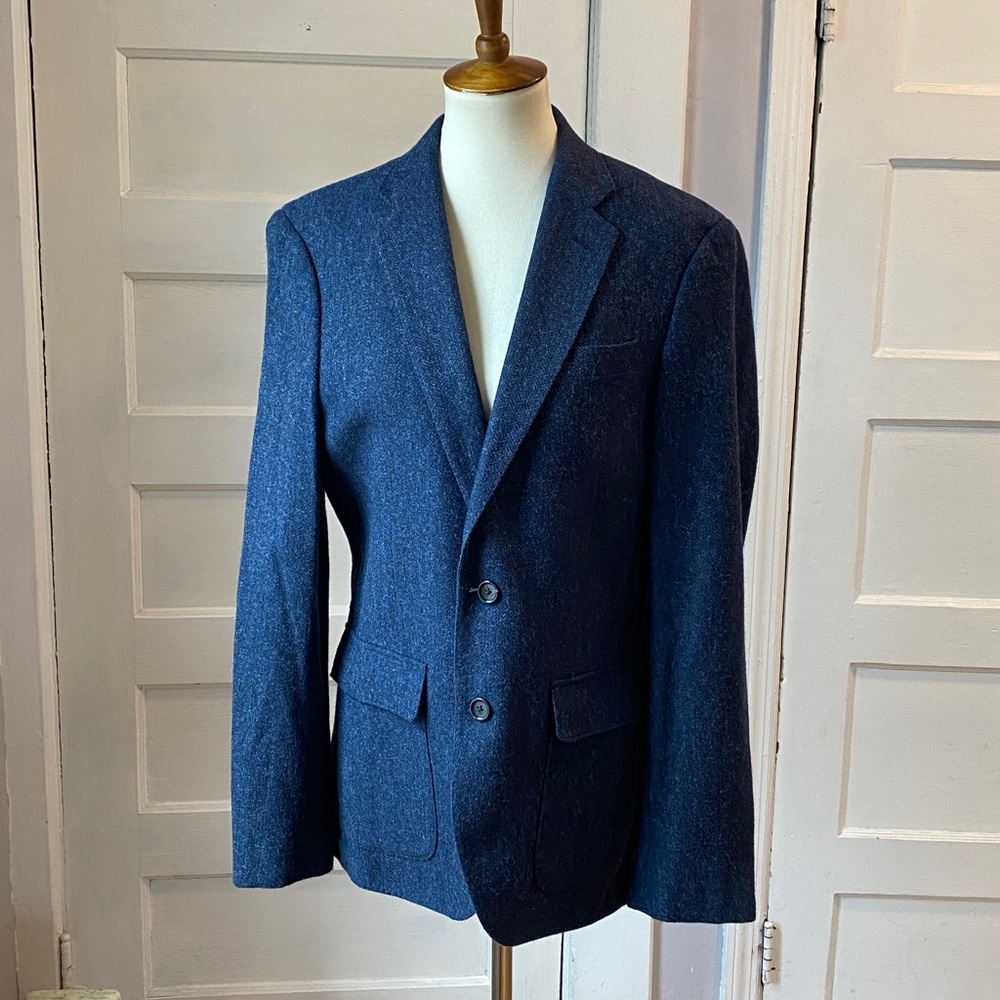 J.Crew Ludlow Slim Wool Cotton Tweed Suit Jacket Blazer, Size 38S